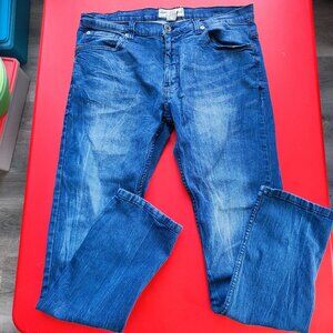 Alexander Julian jeans stretch stone washed blue men's size 36x32